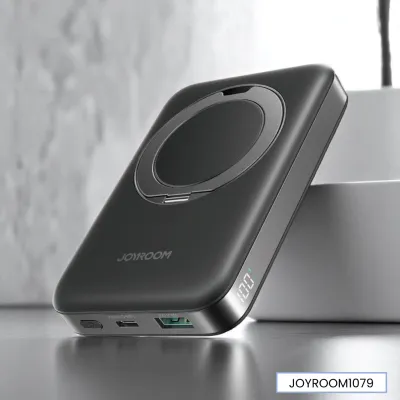 JOYROOM PBM12 22.5W Magnetic Wireless Power Bank with Ring Holder 10000mAh-Black